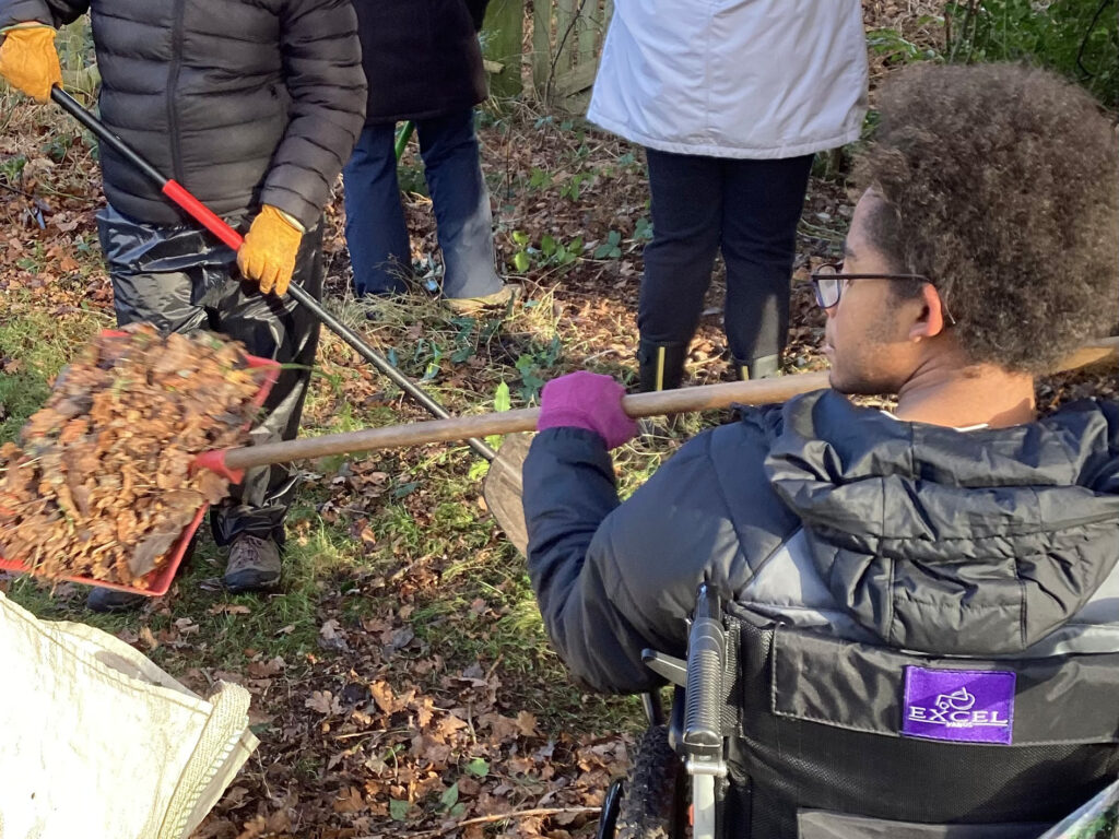 Students learn how to use basic gardening tools and put their new skills into practice at Woodlands Adventure Outdoor Learning